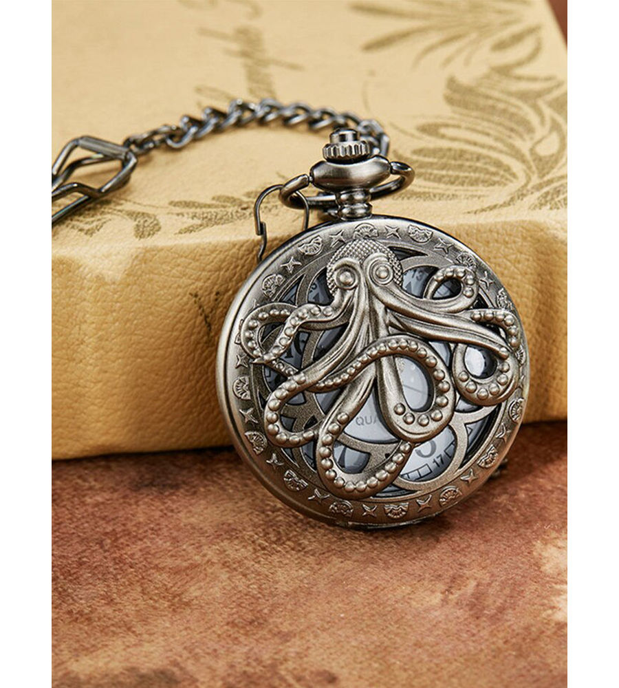 YouBella Pocket Watch Pendant with Chain for Husband Unique Memorable Gift Dual Purpose Stainless Steel Clock for Men (YBWATCH_0028)